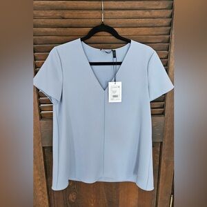 Theory powder blue blouse S